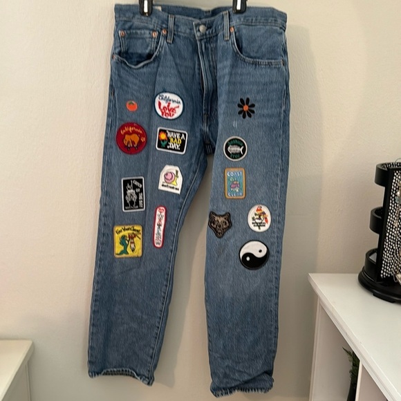 LEVI’S MEN JEANS PREMIUM original with patches 34/30 - Picture 1 of 6